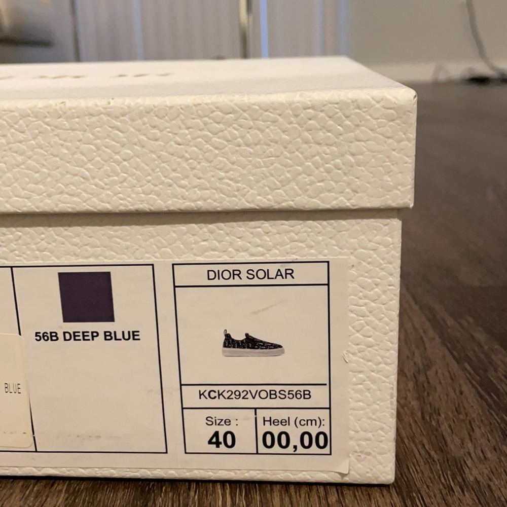 Dior men’s deep blue slip on sneaker - Picture 2 of 3